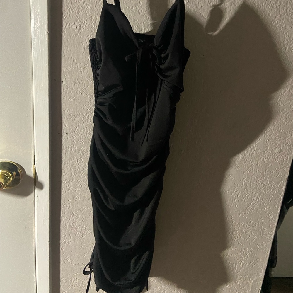 Black casual body con dress